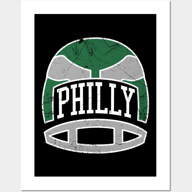 Philly Retro Helmet - Black Wall Art by KFig21